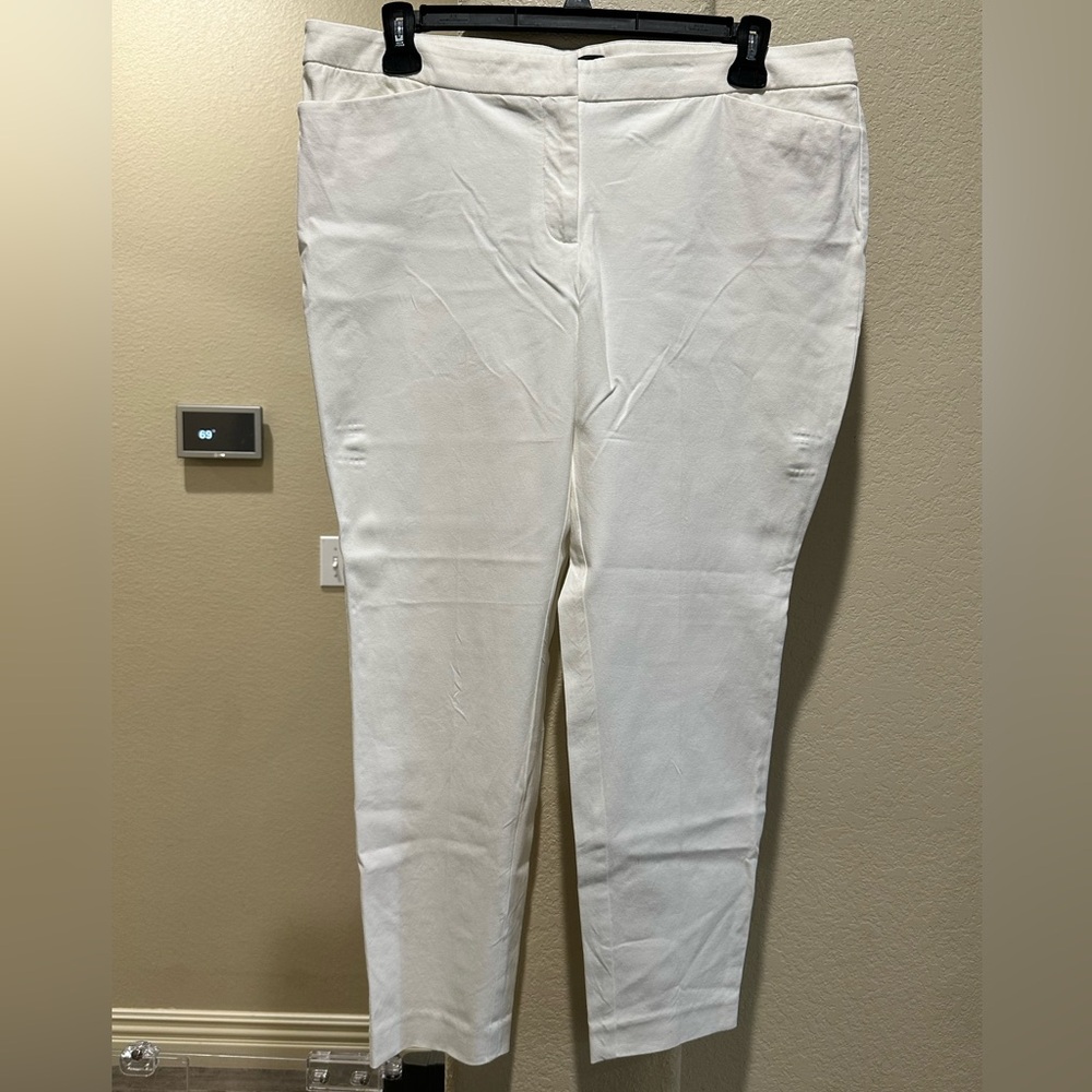 Skinny Leg White Pants - Women